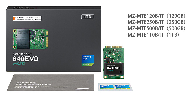 世界初※､最大容量1TBモデルのmSATA SSD ターボライトテクノロジー搭載 Samsung SSD 840 EVO mSATAシリーズを1月11日（土）より発売 image