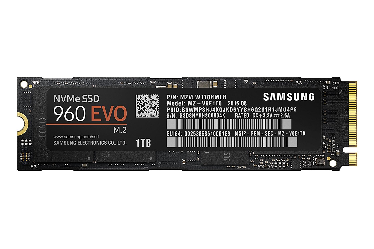 NVMe SSD 960 EVO M.2 1TB 1000GBPC/タブレット