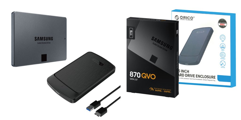 Samsung SATA SSD「870 QVO」1TBモデルとUSB 3.0接続2.5インチ外付け 