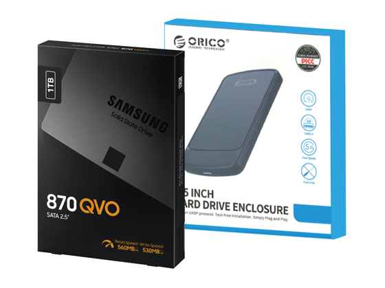 Samsung SATA SSD「870 QVO」1TBモデルとUSB 3.0接続2.5インチ外付け ...