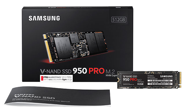 Samsung SSD 950 PRO NVMe M.2シリーズ